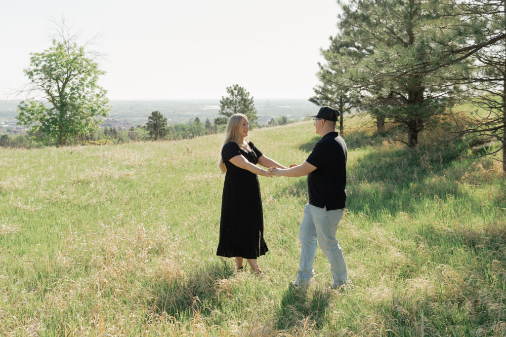 Engagement photos at Chautauqua Park in Boulder, Colorado 
