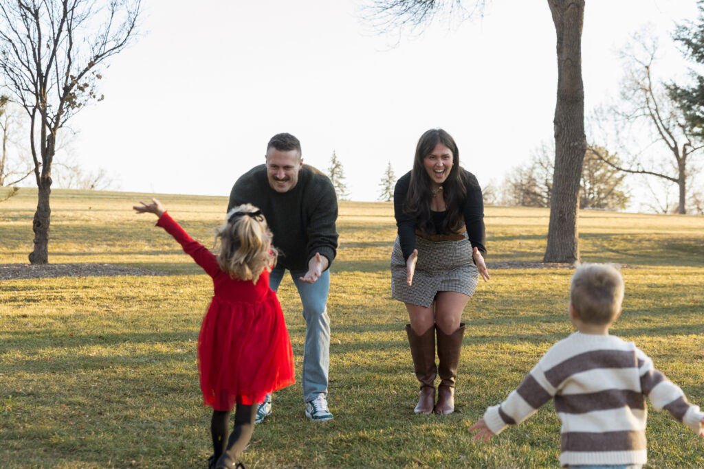 Family photos at City Park in Fort Collins, CO